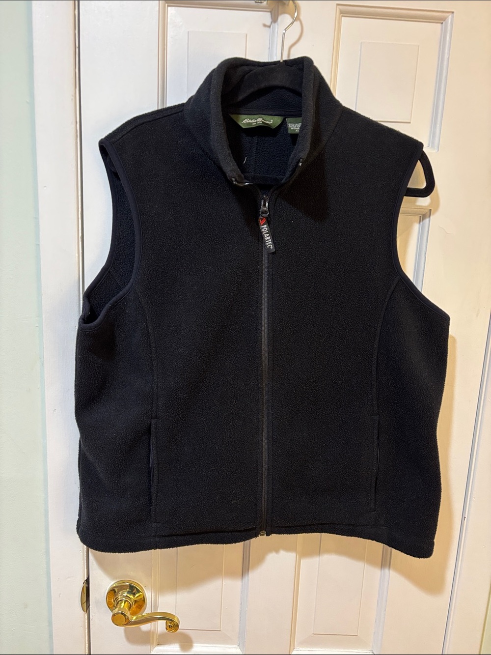 Eddie Bauer Black Fleece Zip-Up Vest